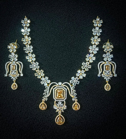 Royal, Floral, And Golden Charm Jewellery Set