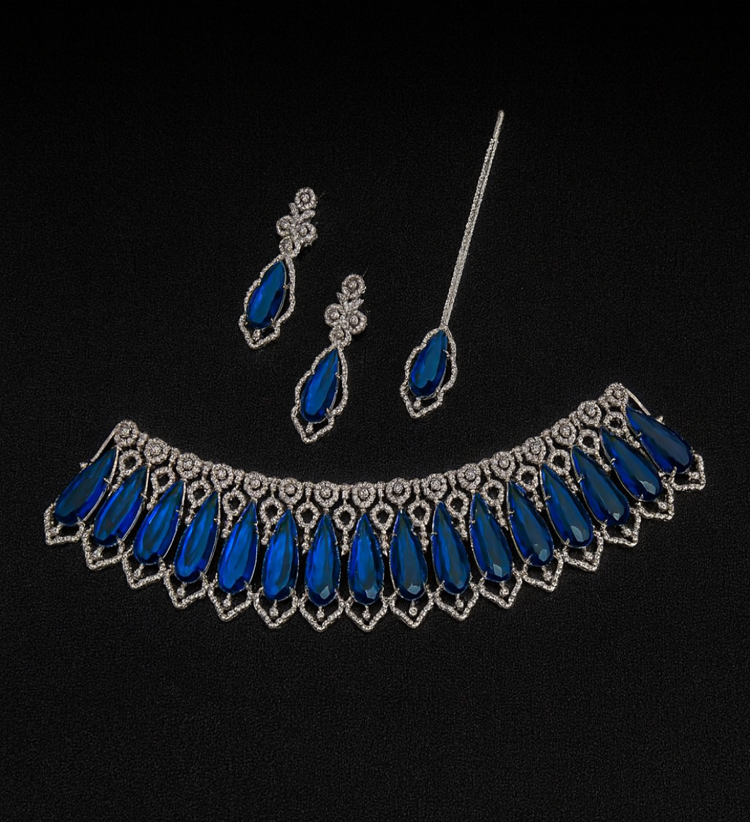 Blue Teardrop-Shaped Stones