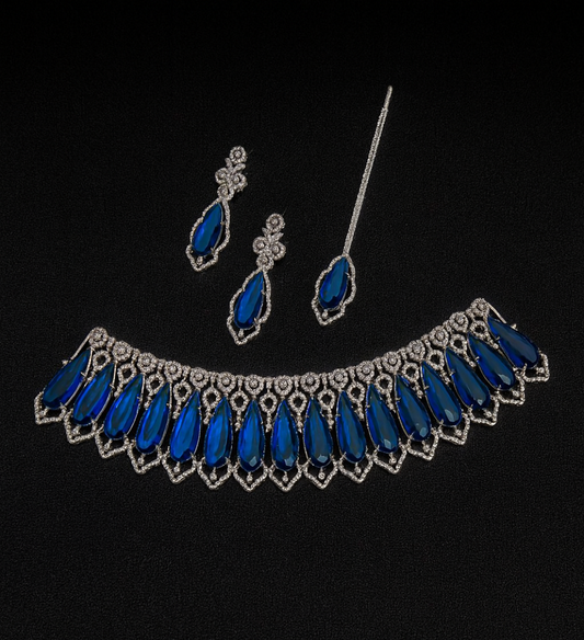 Blue Teardrop-Shaped Stones